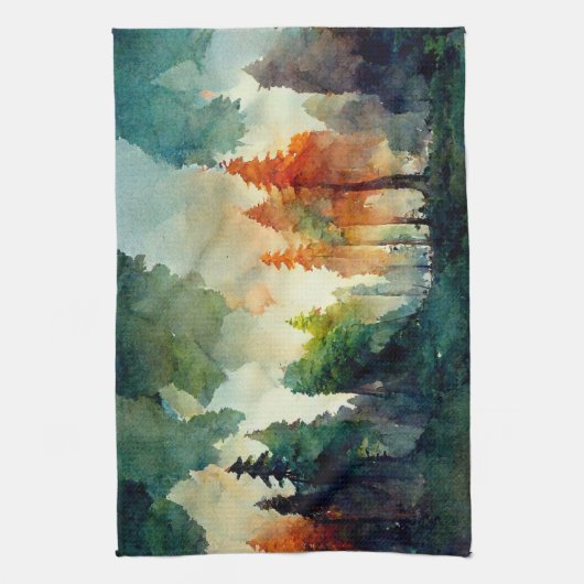 Het bos (natuur) theedoek (Verticaal)