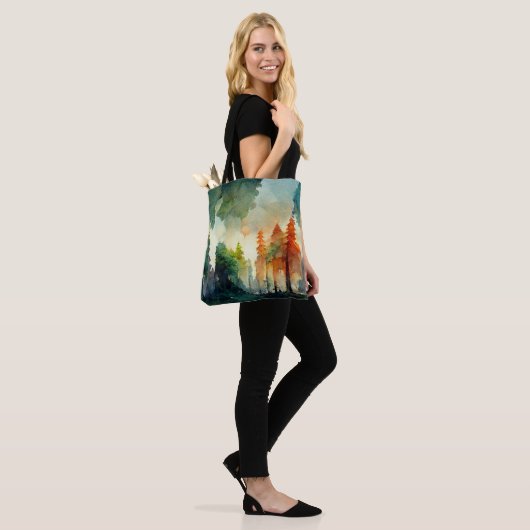 Het bos (natuur) tote bag (Op model)