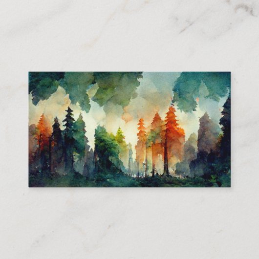 Het bos (natuur) visitekaartje (Voorkant)