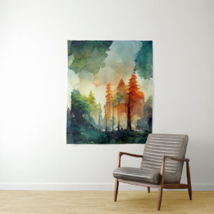 Het bos (natuur) wandkleed