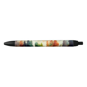 Het bos (natuur) zwarte inkt pen