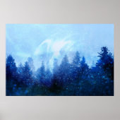 Het bos ontwaakt uit de nevel poster (Voorkant)