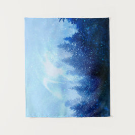 Het bos ontwaakt uit de nevel wandkleed