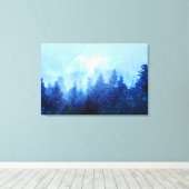 Het bos ontwaakt van de mist canvas afdruk (Insitu (Houten vloer))