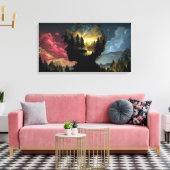 Het bos van de bomen Canvas Print (Insitu (Woonkamer))