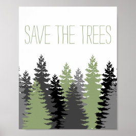 Het bos van de bomen opslaan poster