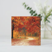 Het Bos van de herfst Feestdagenkaart (Staand voorkant)