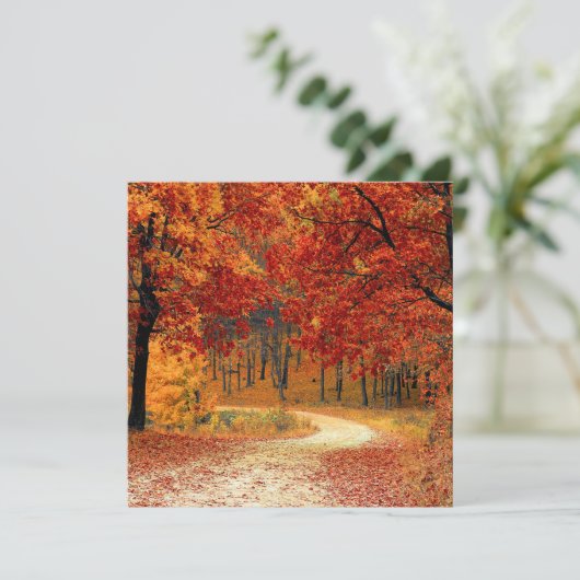 Het Bos van de herfst Feestdagenkaart (Staand voorkant)