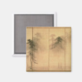 Het bos van de pijnbomen magneet (Voorkant / Achterkant)