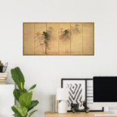 Het bos van de pijnbomen poster (Thuiskantoor)