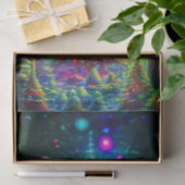 Het bos van kerstbomen met Ornamenten Tissuepapier (Geschenk)