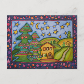 Het bos van Kerstmis Feestdagenkaart