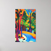 Het bos van Psychedelia Canvas Afdruk (Voorkant)