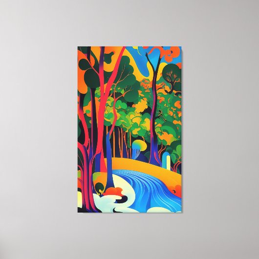 Het bos van Psychedelia Canvas Afdruk (Voorkant)