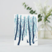 Het bos van Snowy loopt door Briefkaart (Staand voorkant)