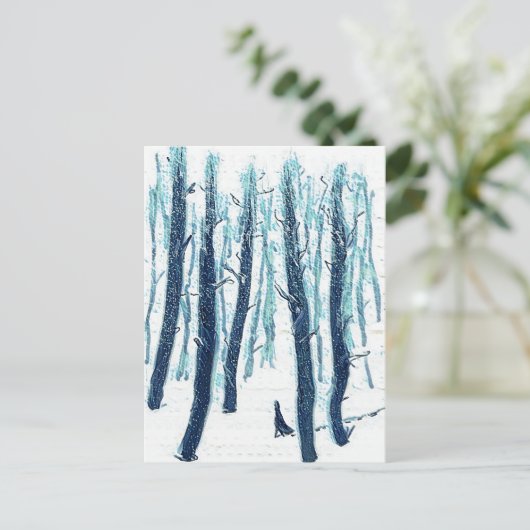 Het bos van Snowy loopt door Briefkaart (Staand voorkant)