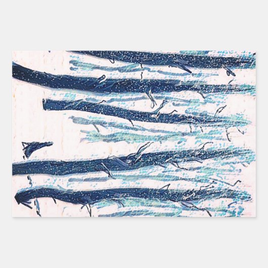 Het bos van Snowy loopt door Inpakpapier Vel (Voorkant)