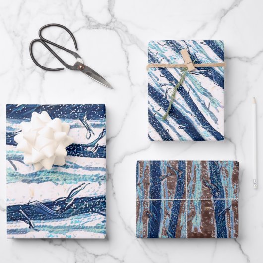 Het bos van Snowy loopt door Inpakpapier Vel (Voorkant)