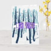 Het bos van Snowy loopt door Kaart (Gele Bloem)