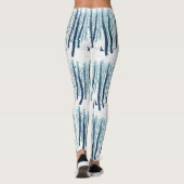 Het bos van Snowy loopt door Leggings (Achterkant)