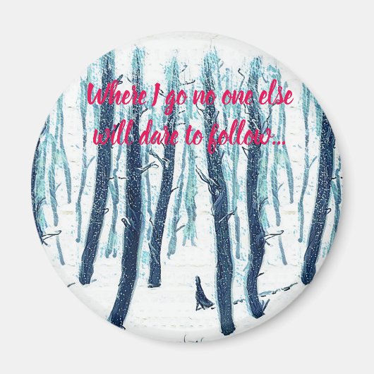 Het bos van Snowy loopt door Magneet (Voorkant)