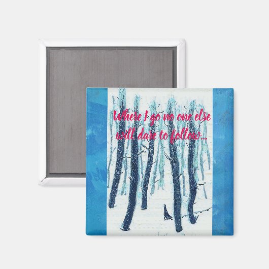 Het bos van Snowy loopt door Magneet (Voorkant / Achterkant)