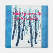 Het bos van Snowy loopt door Magneet (Voorkant)