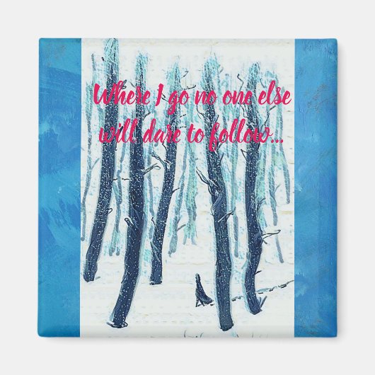 Het bos van Snowy loopt door Magneet (Voorkant)