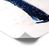 Het bos van Snowy loopt door Poster (Hoek)