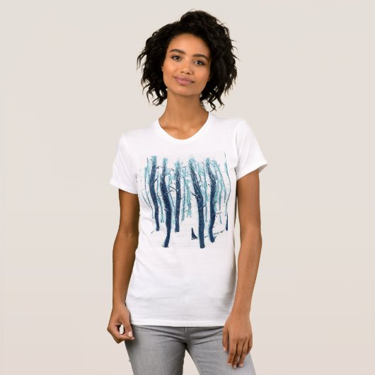Het bos van Snowy loopt door T-shirt (Voorkant volledig)