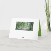 Het bos Wenskaart van de Foto van de Weg Kaart (Achterkant)