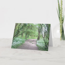 Het bos Wenskaart van de Foto van de Weg Kaart