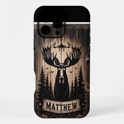 Het bosbord van Matthew's Moose iPhone Hoesje (Achterkant)
