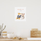 Het Bosdieren Acapella Duo Peuterposter Poster (Keuken)