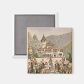 Het Bosnisch paviljoen op de Universele Vergroting Magneet (Voorkant / Achterkant)