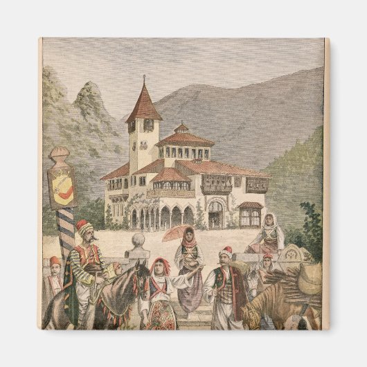 Het Bosnisch paviljoen op de Universele Vergroting Magneet (Voorkant)