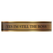 Het BOSS Executive Desk Name Bord Naambordje (Voorkant)