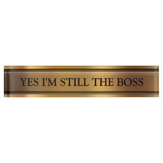 Het BOSS Executive Desk Name Bord Naambordje (Voorkant)