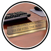Het BOSS Executive Desk Name Bord Naambordje
