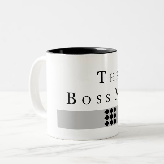 HET BOSS-MAN, Baas Tweekleurige Koffiemok (Voorkant links)
