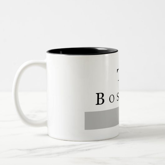 HET BOSS-MAN, Baas Tweekleurige Koffiemok (Links)