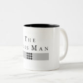 HET BOSS-MAN door: ChicaSunshine Tweekleurige Koffiemok (Voorkant rechts)