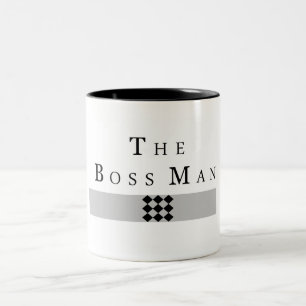 HET BOSS-MAN door: ChicaSunshine Tweekleurige Koffiemok