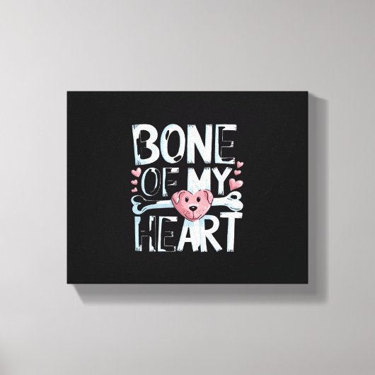 Het bot van mijn harthond canvas afdruk (Voorkant)