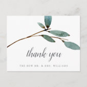 Het Botanische Bliss Bruiloft Collectie Dank u Aankondigingskaart (Voorkant)