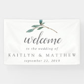 Het Botanische Bliss Wedding Collectie Welkom Spandoek (Horizontaal)