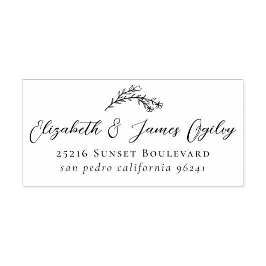 Het botanische huwelijksscript van het moderne paa rubberstempel (Afrduk)