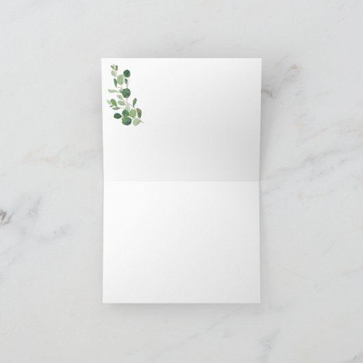 Het botanische Rustieke Groen van de Droom dankt u Bedankkaart (Binnen)