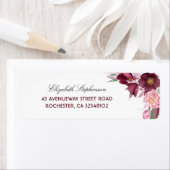 Het Bourgondische Bloemen Boeket Elegante bruiloft Etiket (Insitu)