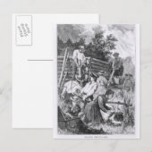 Het bouwen van de Logcabine Briefkaart (Voorkant / Achterkant)